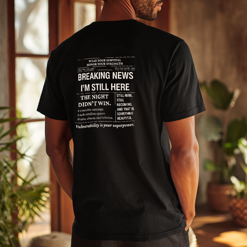 "still here." Statement Edition | W/ Front and Back Declaration