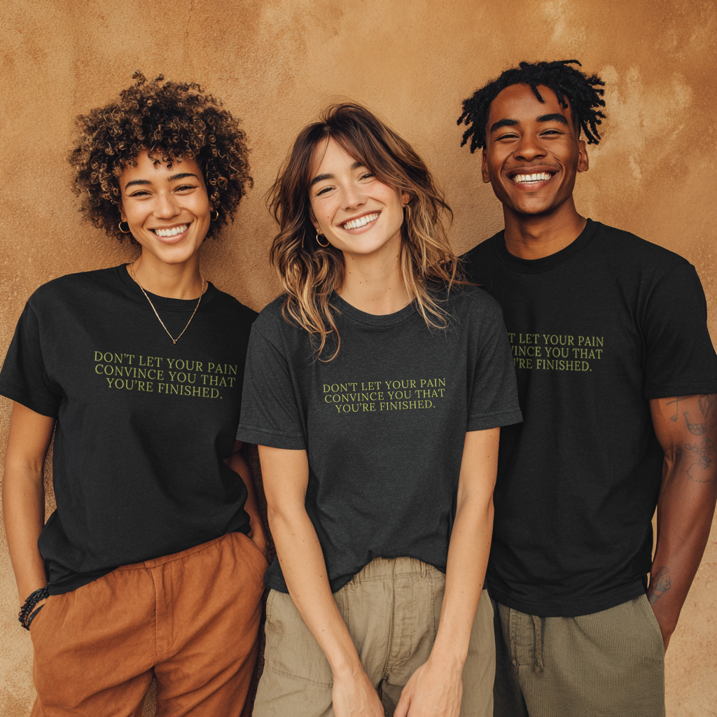 "Don’t Let Pain Define You" Lime Green Empowering T-Shirt