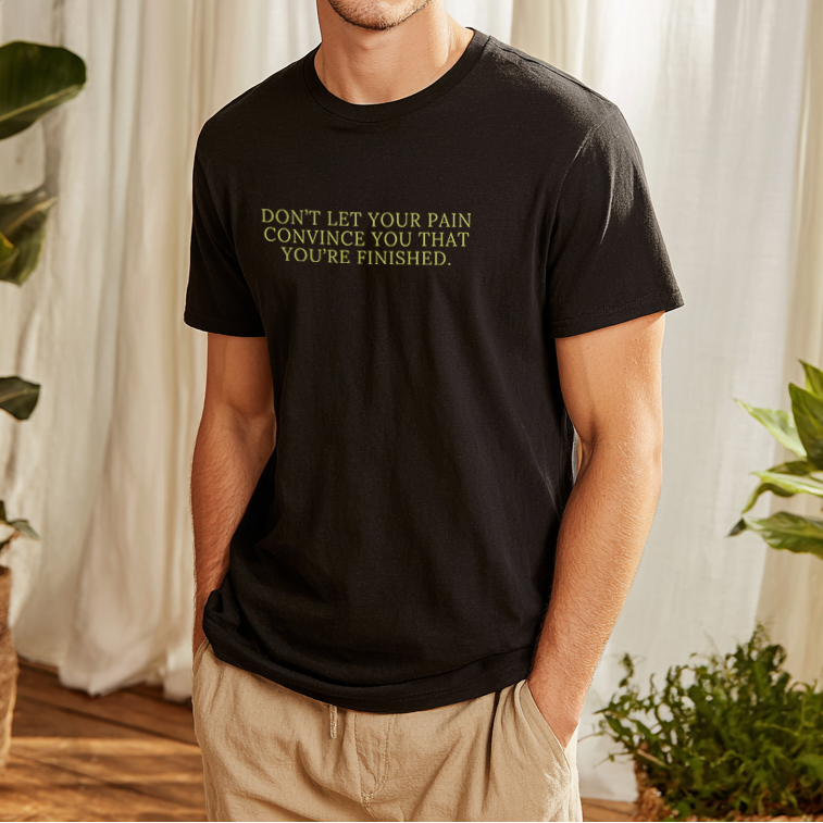 "Don’t Let Pain Define You" Lime Green Empowering T-Shirt