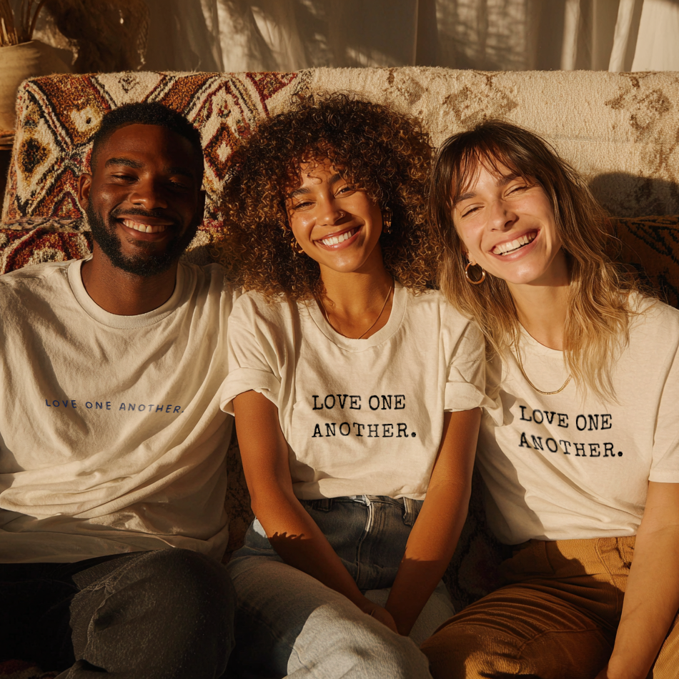 "Love One Another" Typewriter Edition Gentle Reminder T-Shirt