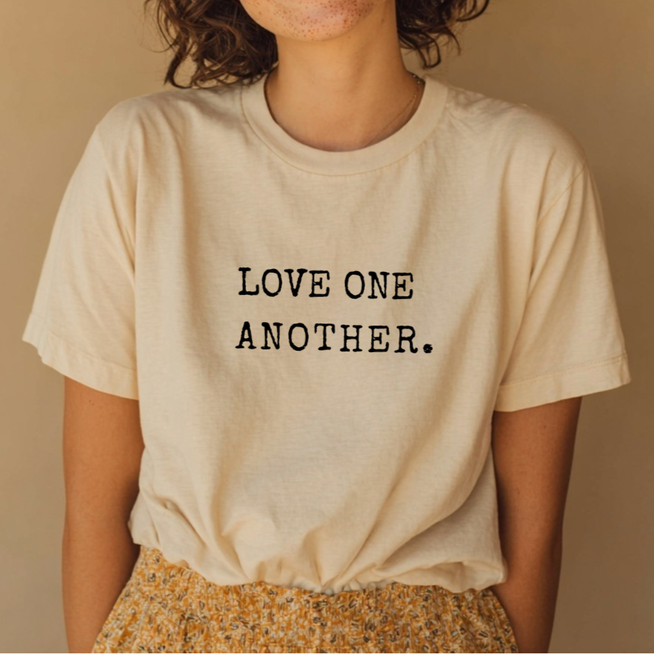 "Love One Another" Typewriter Edition Gentle Reminder T-Shirt