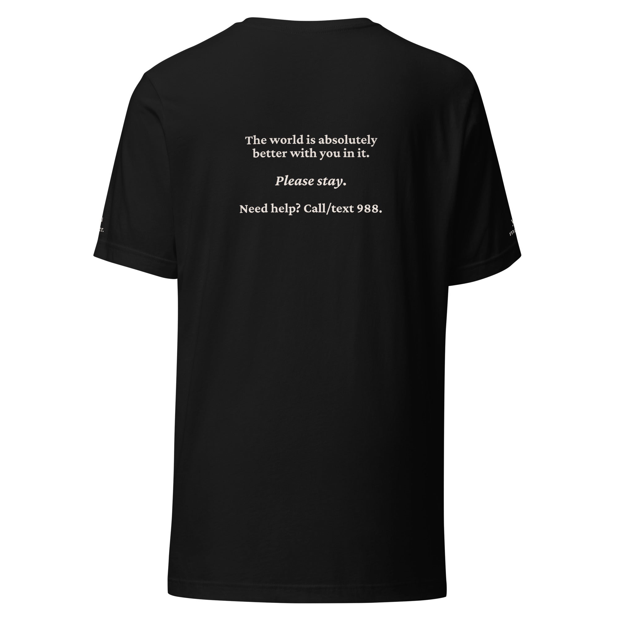 This Is Your Sign. Everyday Edition: A Suicide Prevention & Mental Health Awareness Black Back T-Shirt