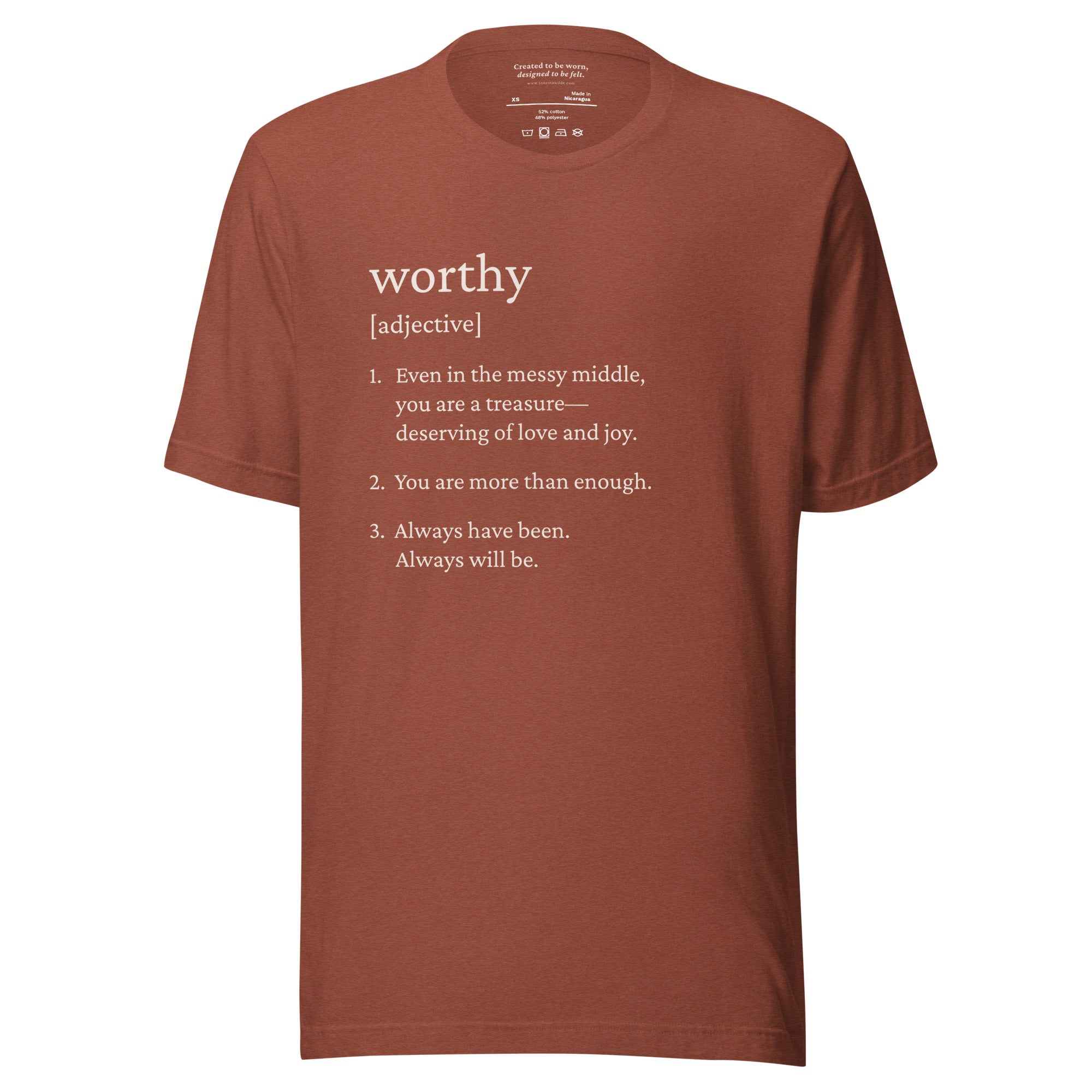 Definition of "Worthy" Self-Love, Self-Acceptance, and Healing T-Shirt