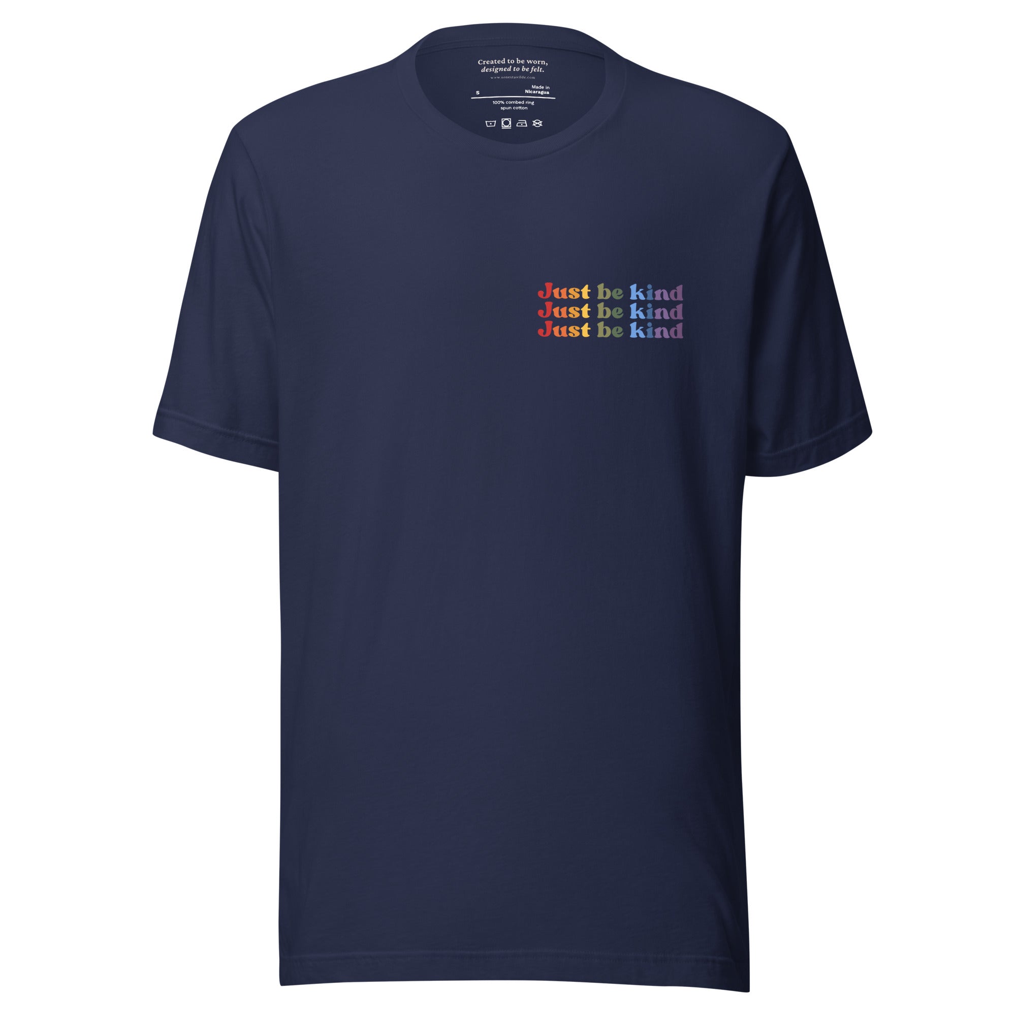 Rainbow “Just Be Kind” Everyday Edition: Kindness Matters T-Shirt Navy