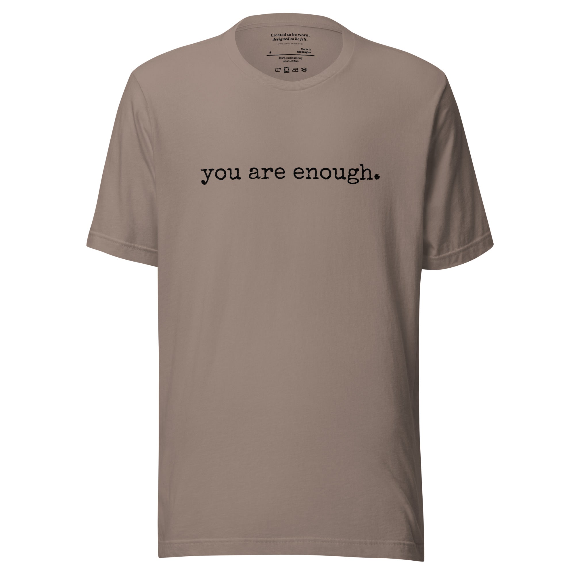 You Are Enough: Gentle Self-Love Affirmation Reminder Pebble T-Shirt
