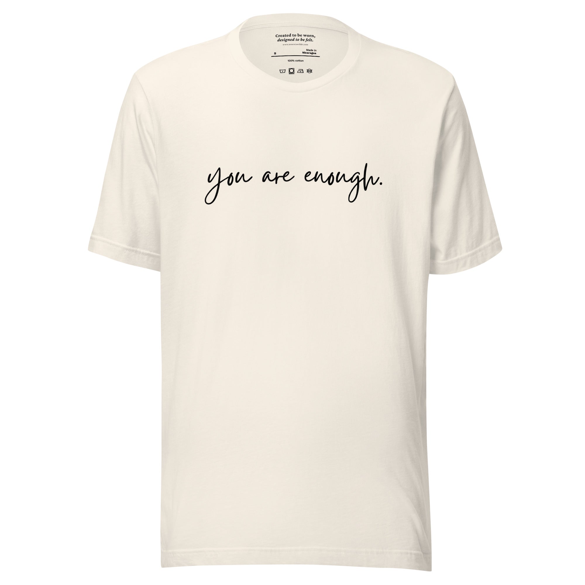 You Are Enough: Gentle Self-Love Affirmation Reminder Vintage White T-Shirt