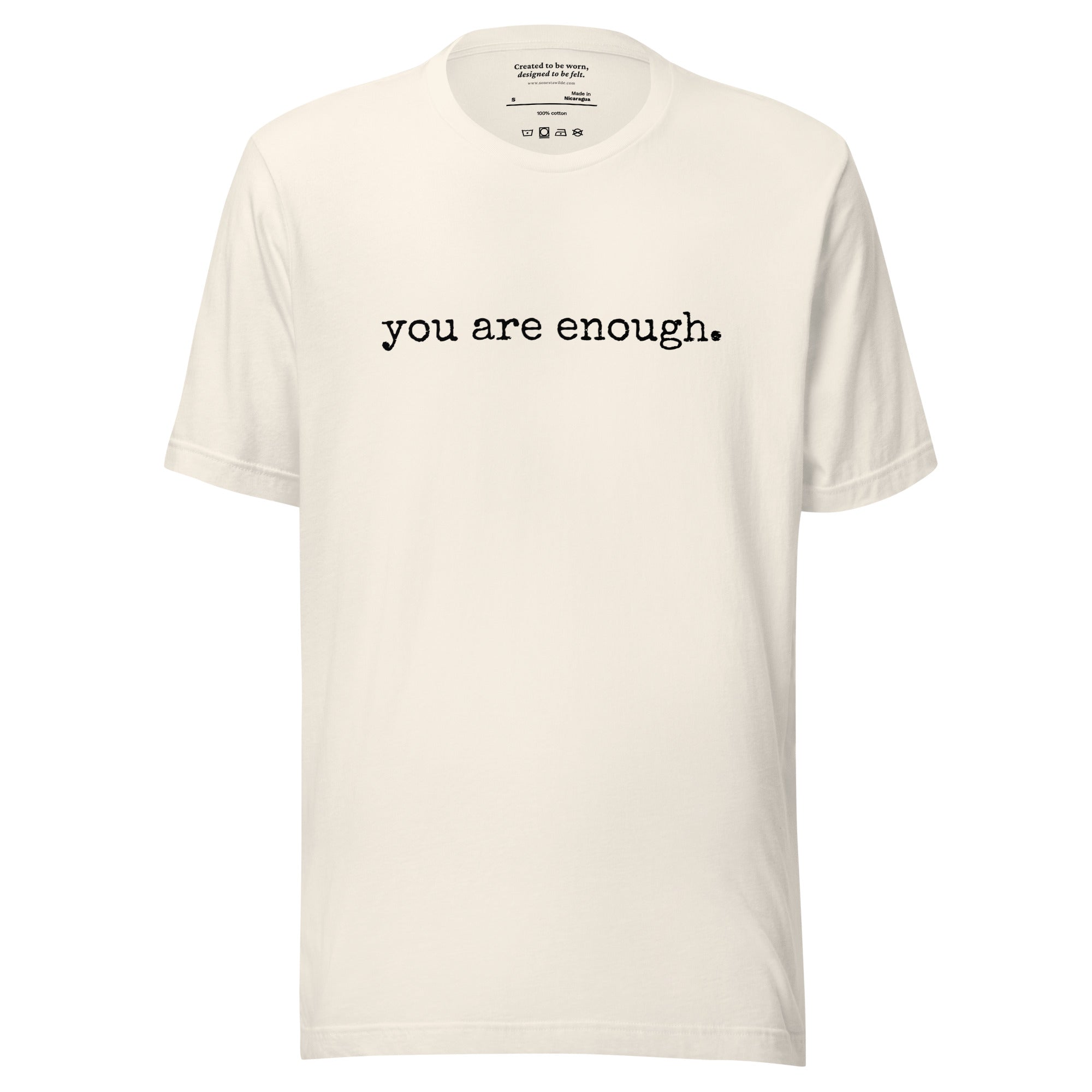 You Are Enough: Gentle Self-Love Affirmation Reminder Vintage White T-Shirt