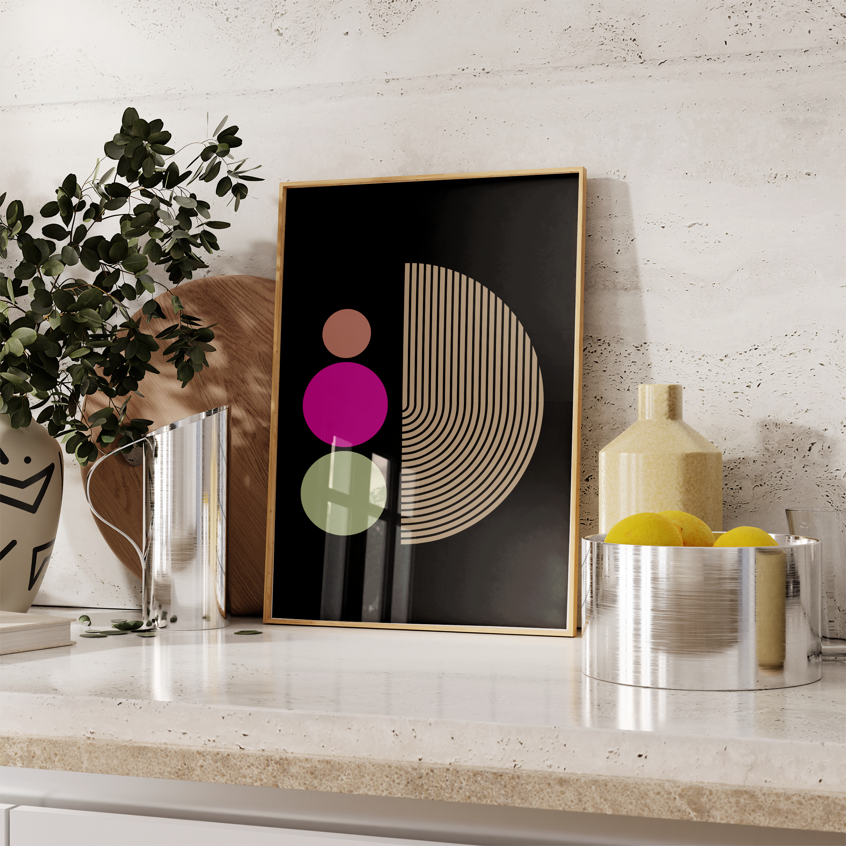Abstract Black Retro