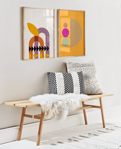 Abstract Orange Retro