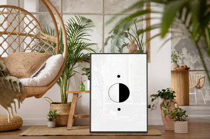 Abstract Black and White Circles
