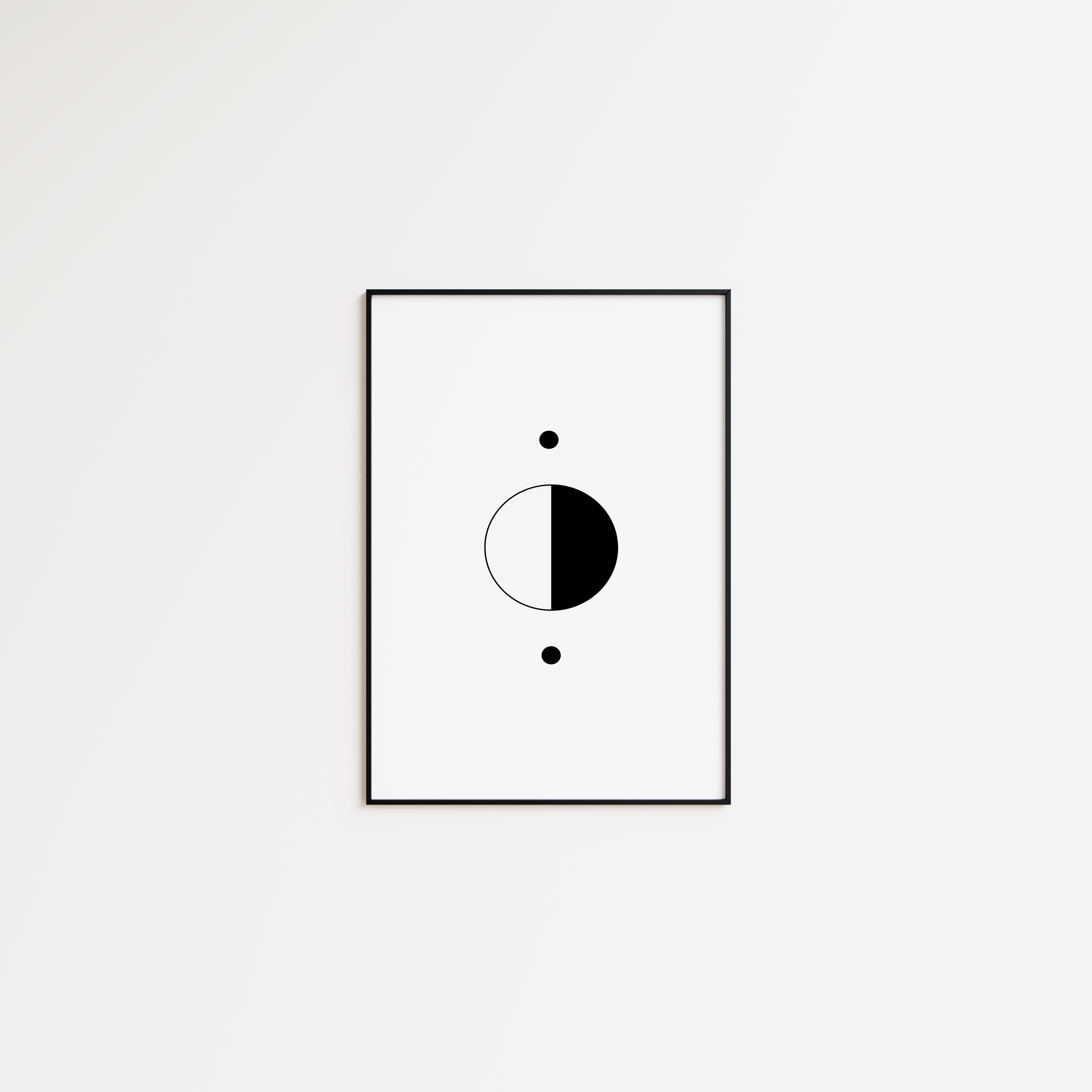 Abstract Black and White Circles