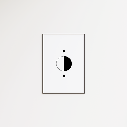 Abstract Black and White Circles