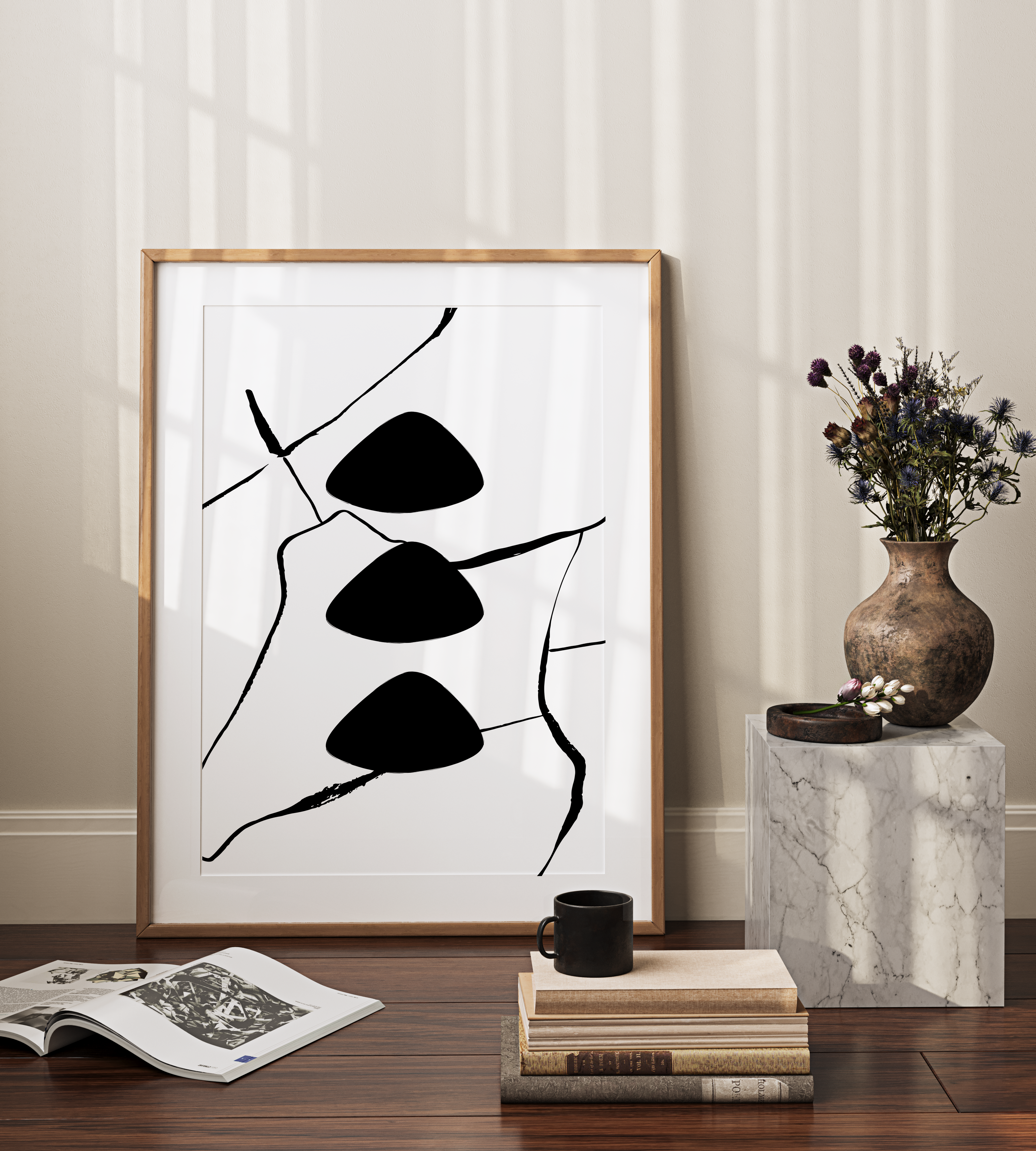 Abstract Black Shapes 3