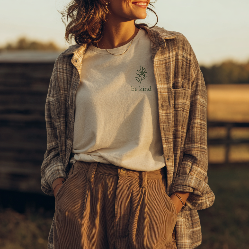 Be Kind Everyday Edition T-Shirt | With Scatter Kindness Like Wildflowers Back