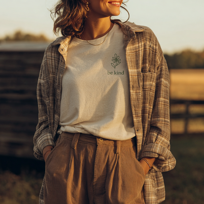 Be Kind Everyday Edition T-Shirt | With Scatter Kindness Like Wildflowers Back