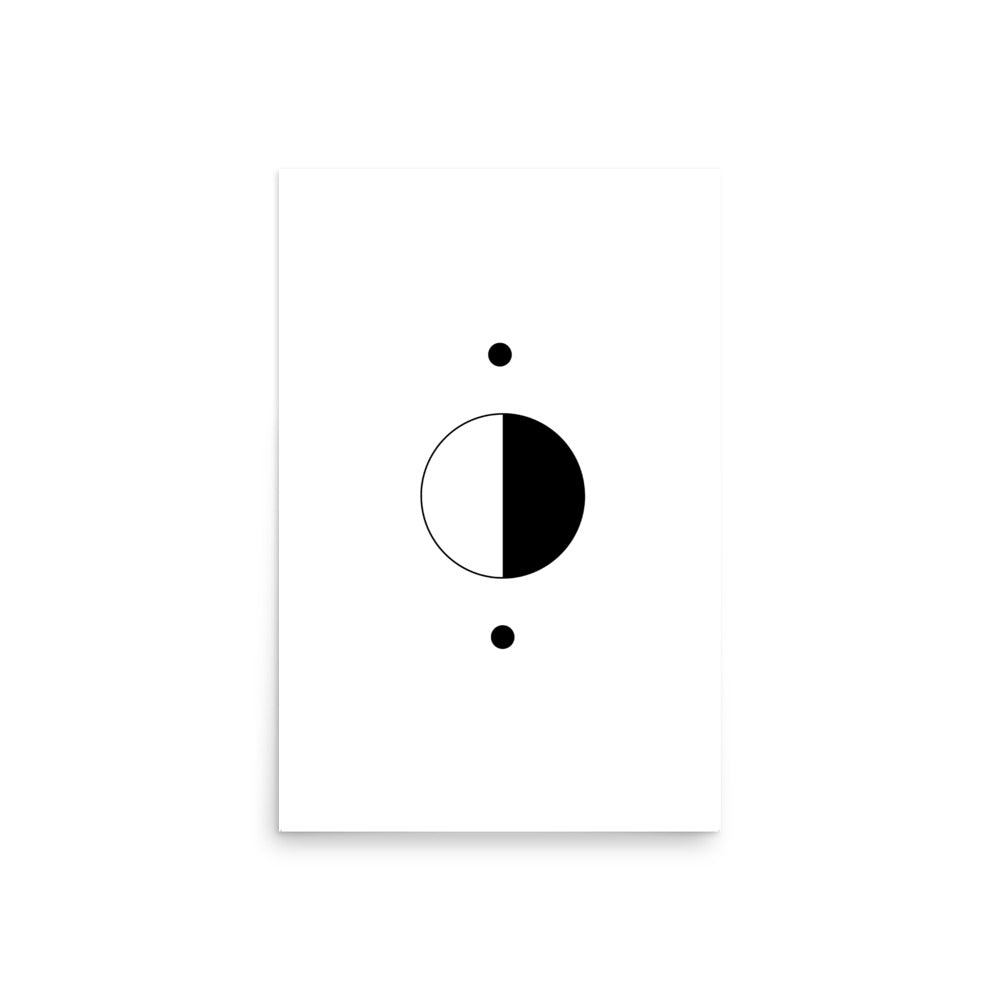 Abstract Black and White Circles