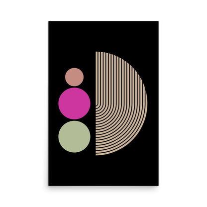 Abstract Black Retro