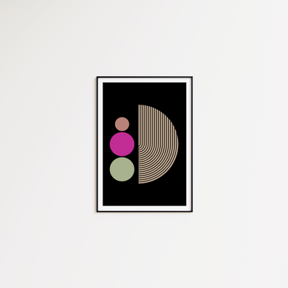 Abstract Black Retro