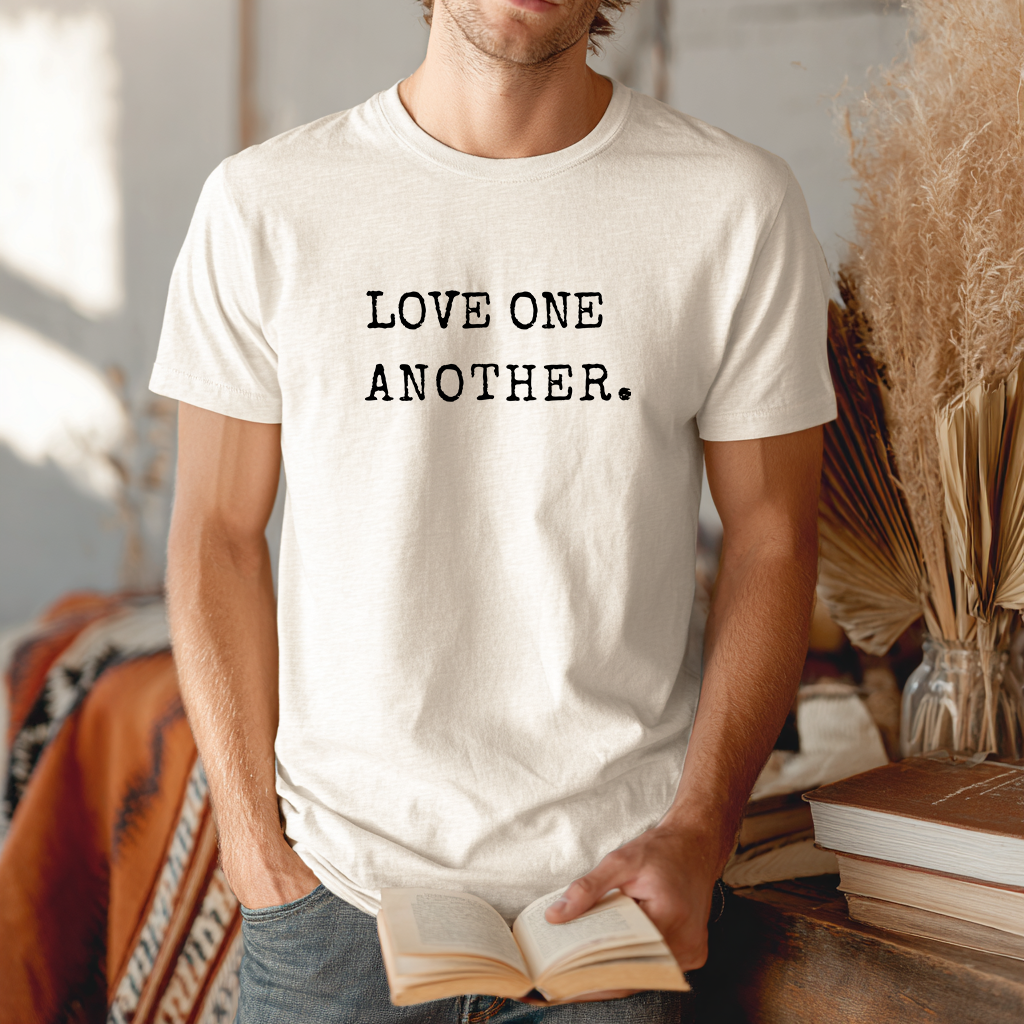 &quot;Love One Another&quot; Typewriter Edition Gentle Reminder T-Shirt