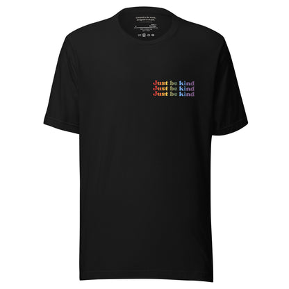 Rainbow “Just Be Kind” Everyday Edition: Kindness Matters T-Shirt Black