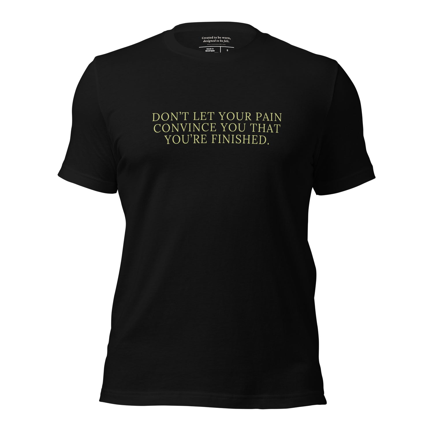 &quot;Don’t Let Pain Define You&quot; Lime Green Empowering T-Shirt