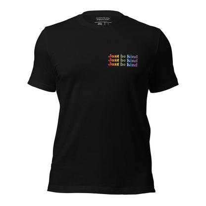 Rainbow &quot;Just be kind&quot; Everyday Edition T-Shirt
