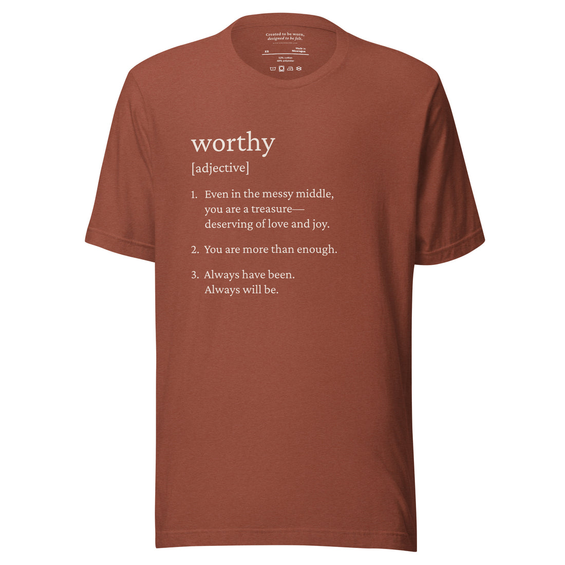 Definition of &quot;Worthy&quot; Self-Love, Self-Acceptance, and Healing T-Shirt