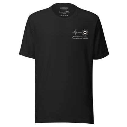 Your pulse is poetry. Your presence is proof. Vintage Black T-Shirt