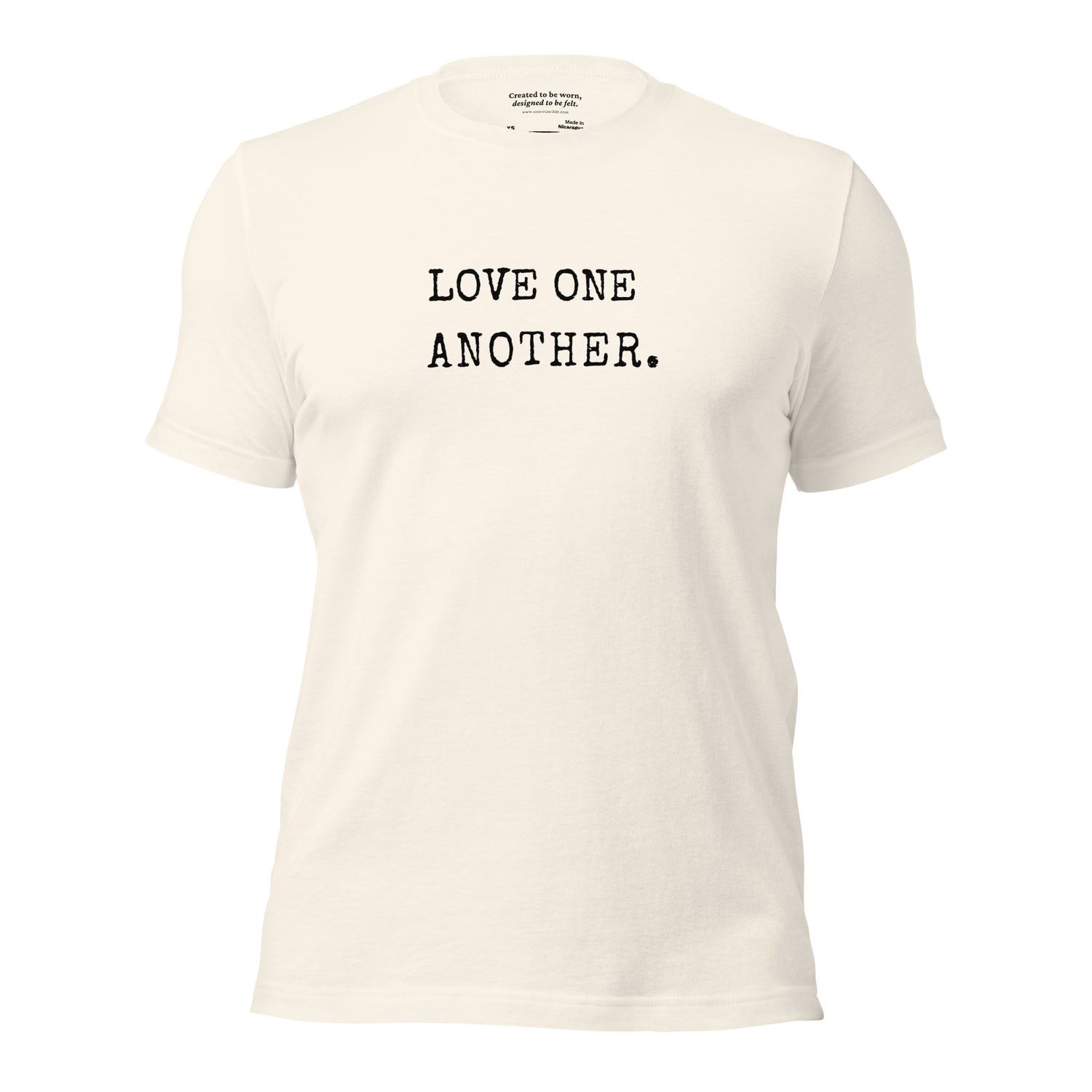 &quot;Love One Another&quot; Typewriter Edition Gentle Reminder T-Shirt