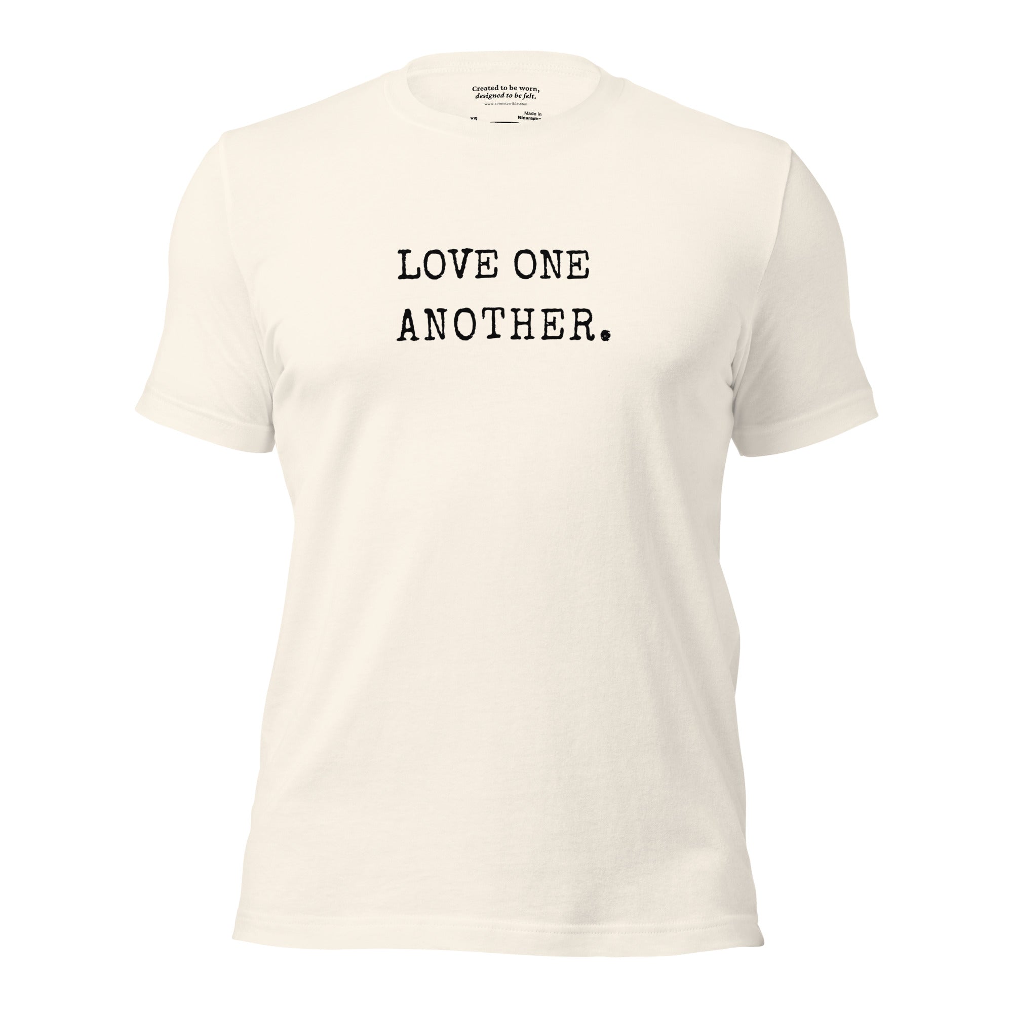 &quot;Love One Another&quot; Typewriter Edition Gentle Reminder T-Shirt