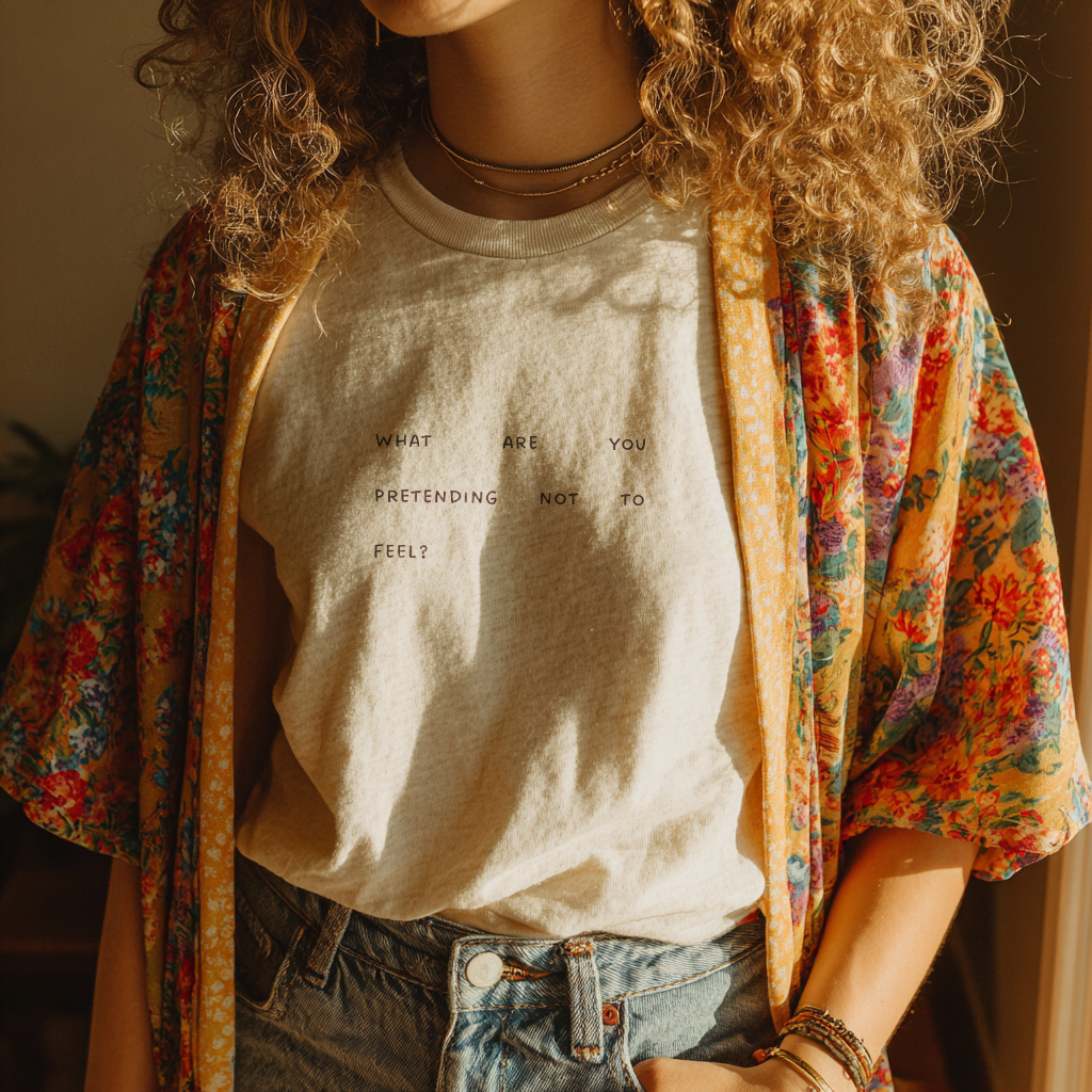 &quot;What are you pretending not to feel?&quot; Reflection T-Shirt