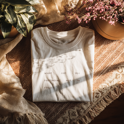 &quot;What are you pretending not to feel?&quot; Reflection T-Shirt
