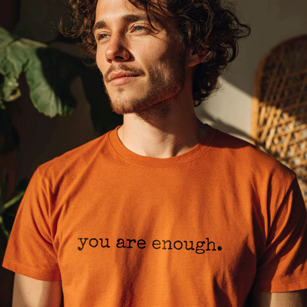 “you are enough” Minimalist Typewriter Affirmation T-Shirt